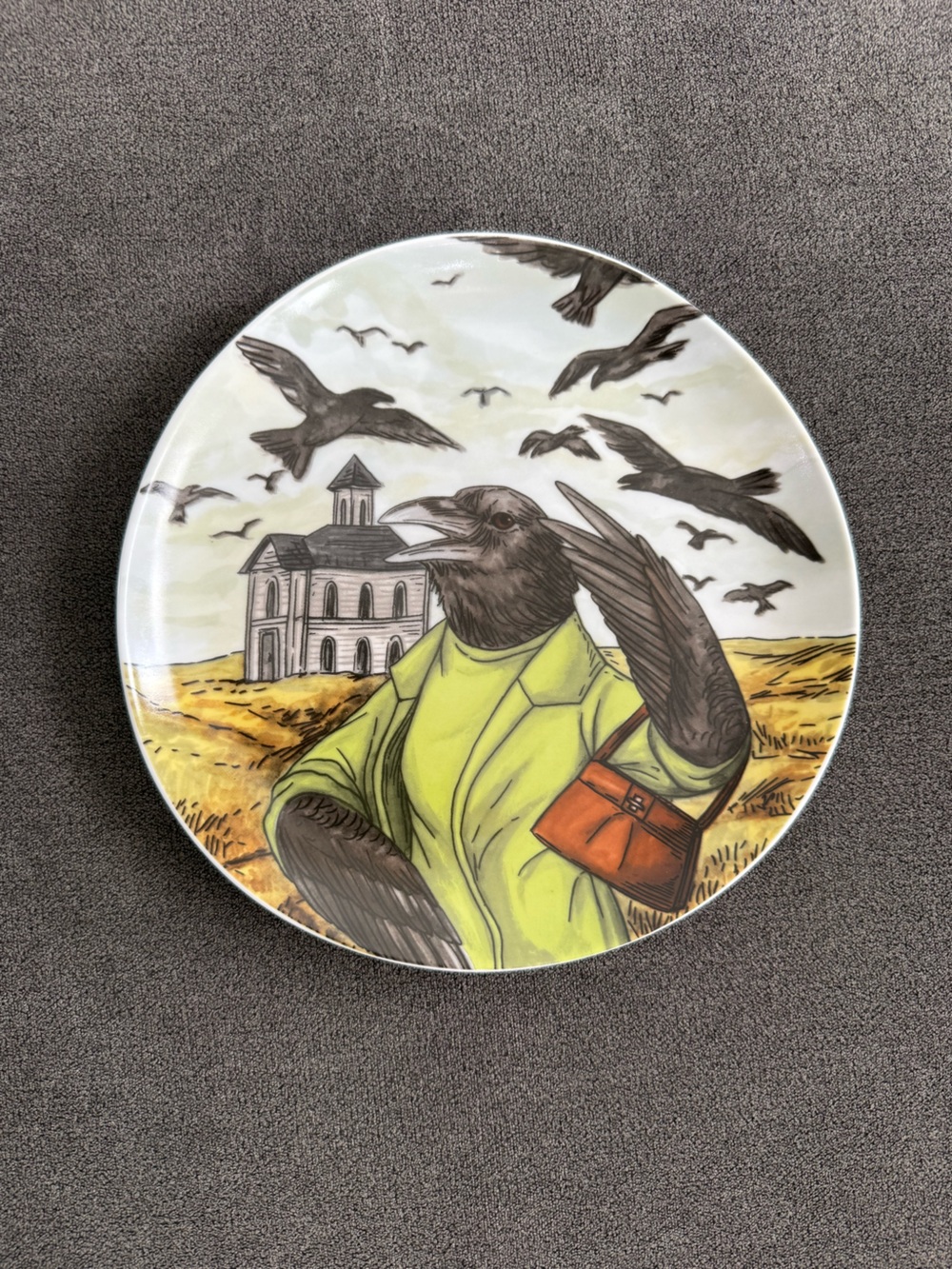 West Elm Dapper Animal Halloween Salad Plates Set of 4 - Picture 5 of 8